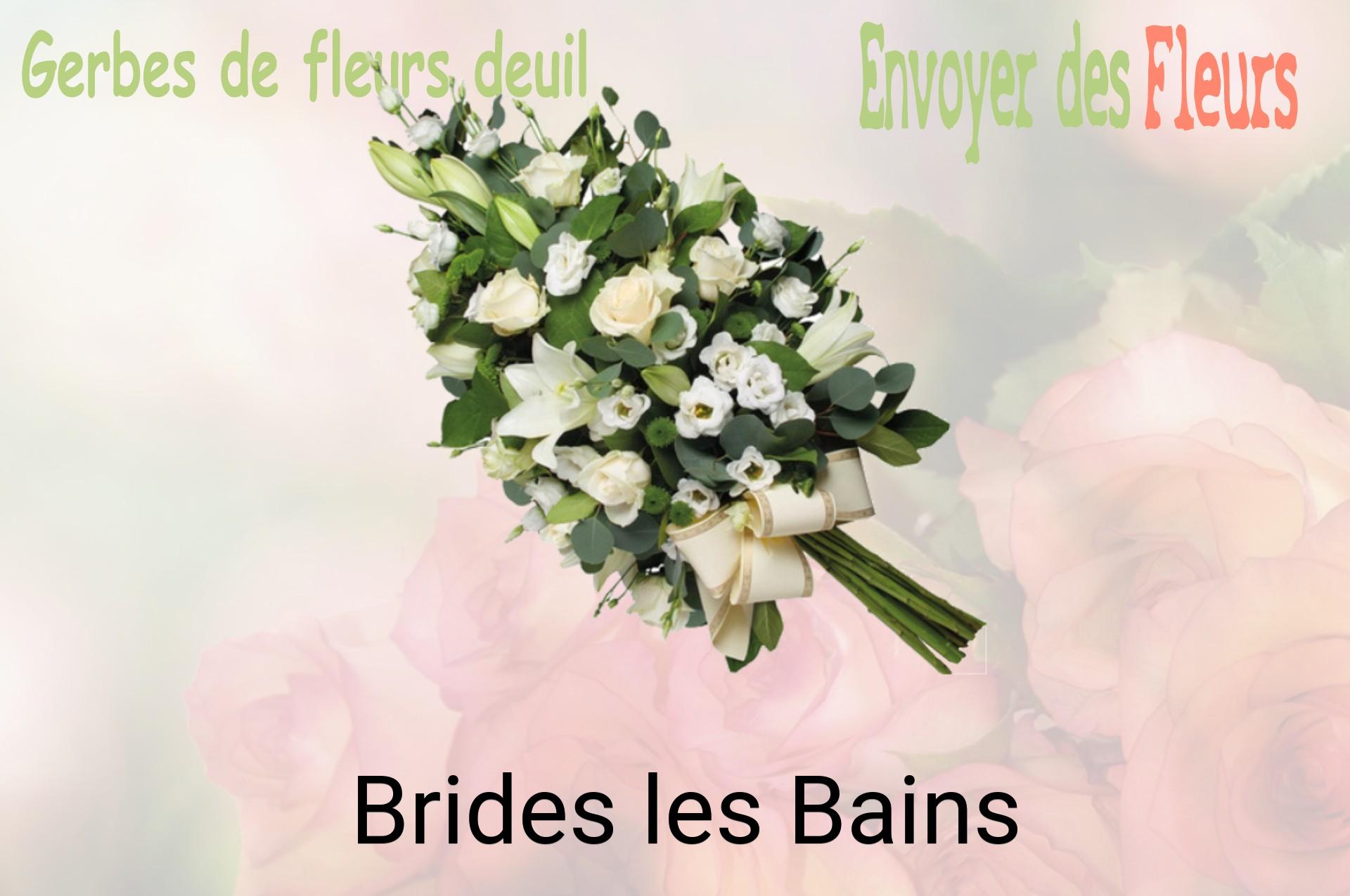 Gerbe de fleurs de deuil livrée à Brides-les-Bains